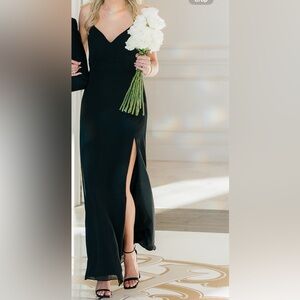 Azazie Elegant Black Evening Gown